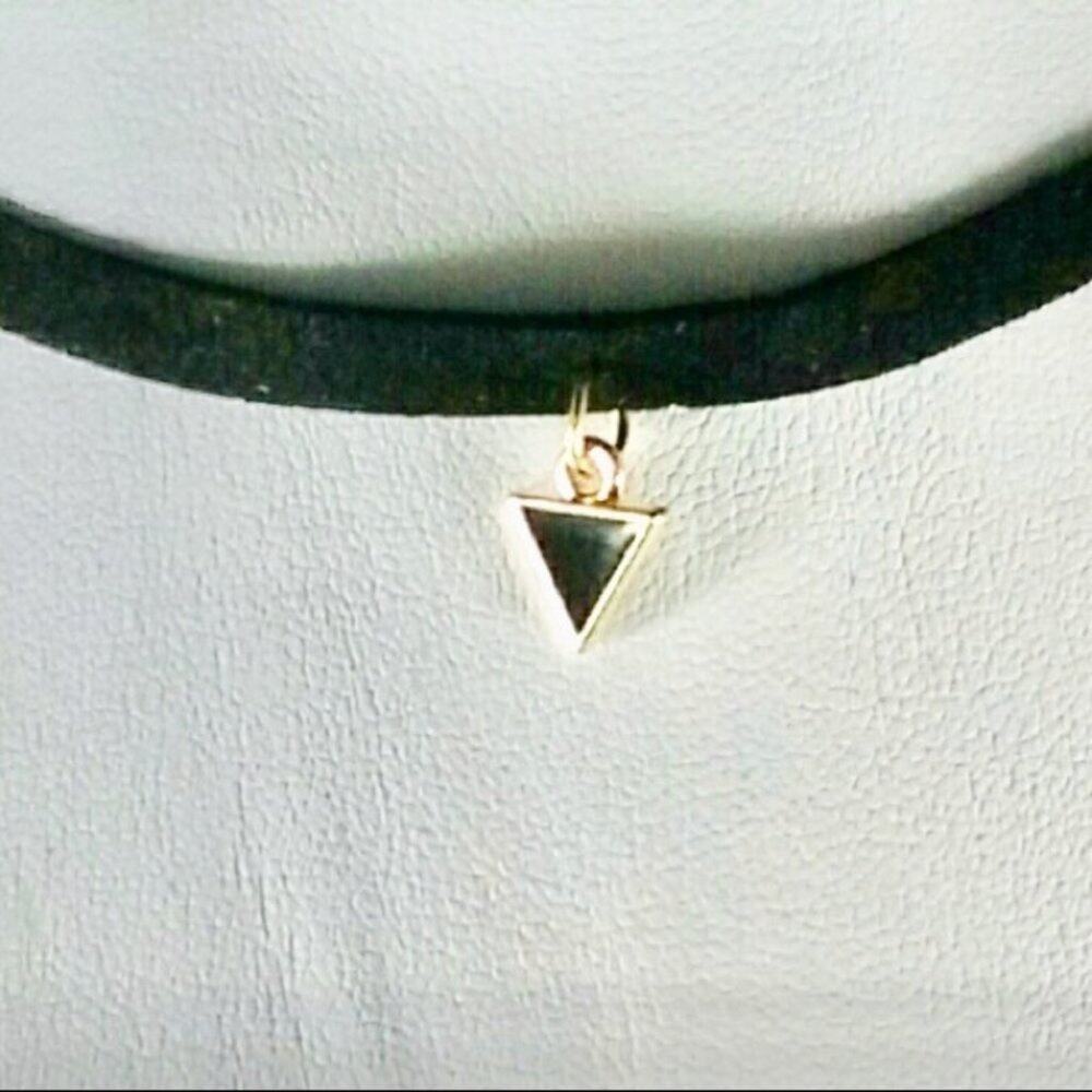 4 Black Chokers Gold Hardware Adjustable Size - Picture 4 of 9